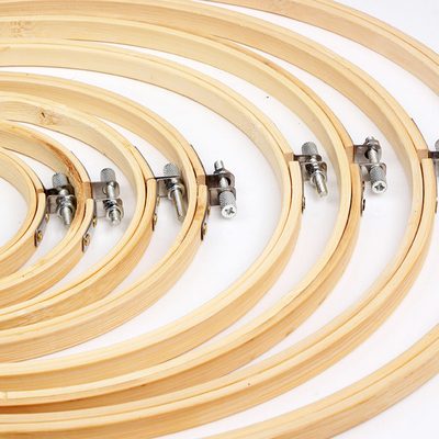 Großhandel Bambus Kreis Kreuz Stichrahmen Stickerei Hoops Set