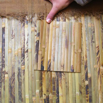 Gesponnene zurück 13mm Breite kundengebundene Länge des Wasser-Beweis-Bambustäfelung
