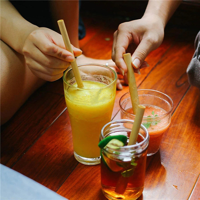Freundliche Bambusstroh-wiederverwendbare Bambusstrohe Eco für das Café-Bar-Restaurant-Trinken