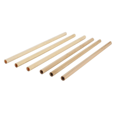 22.5cm natürliche Wegwerfbambusstrohe für Kaffee-Getränkecocktail-Tee