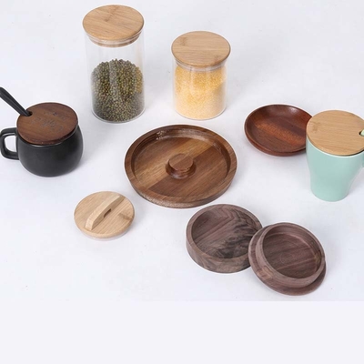 Küchen-Speicher rüttelt rundes Quadrat-Bambusglas-Deckel mit Silikon Ring Airtight