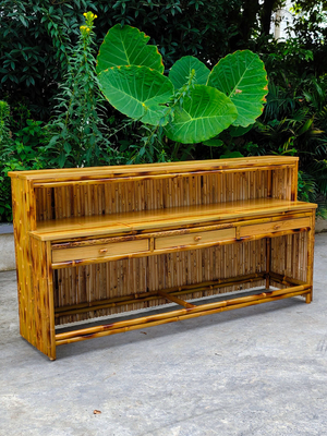 Strandfest-Bambus-Tiki Bars With Counter Beverage-Tabellen-faltbare Strand-Bars