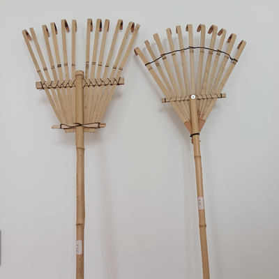 11 Bambusrührstangen-handgemachte rostfreie Garten-Rührstangen-Egge der Zinken-145cm