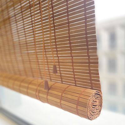 Gesponnener Roman Bamboo Mat Rolling Curtain installierte leicht Fensterladen 180*180cm im Freien