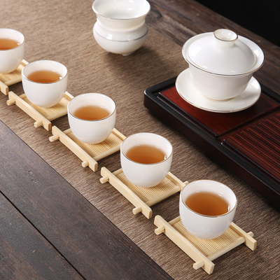 Natürliches Whisky-Küstenmotorschiff Kaffee-Tray Bamboo Wood Mat Dresseds für Getränk