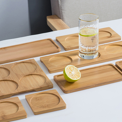 Natürliches Whisky-Küstenmotorschiff Kaffee-Tray Bamboo Wood Mat Dresseds für Getränk