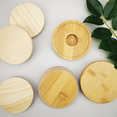 Küchen-Speicher rüttelt rundes Quadrat-Bambusglas-Deckel mit Silikon Ring Airtight