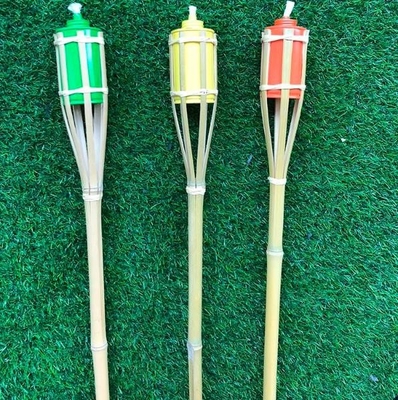Wasserdichter natürlicher Bambusfackel-Rattan-Tiki Torches For Patio Yard-Garten-Rasen