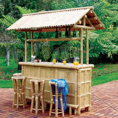 Tiki Bar Terrasse Outdoor Bar, Bambus-Set, Islander Tiki Bar