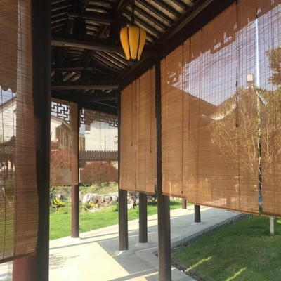 Gesponnener Roman Bamboo Mat Rolling Curtain installierte leicht Fensterladen 180*180cm im Freien