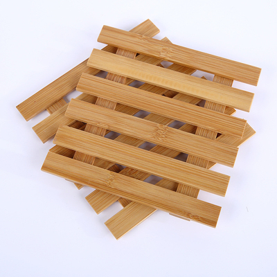 Helle natürliche hölzerne Betriebsbambusuntertasse bequemer Mat For Succulent Plant Pots