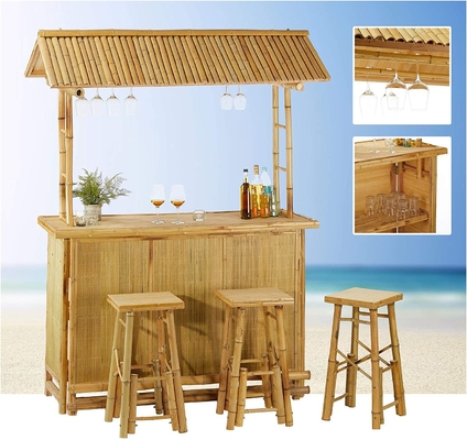 Tiki Bar Terrasse Outdoor Bar, Bambus-Set, Islander Tiki Bar