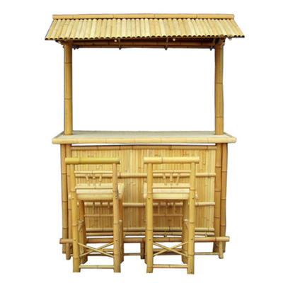 Bambus-Tiki-Bar-Set mit Bambus-Dach für den Garten
