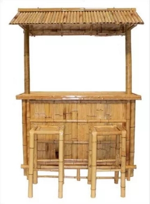 Bambus-Tiki-Bar-Set mit Bambus-Dach für den Garten