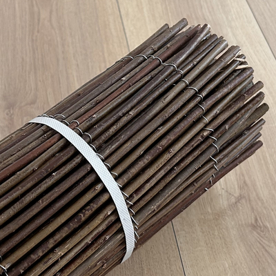 Umweltschonend Grün Naturwilgenzaun Wärmebehandelte Holzrahmen Wicker Stil