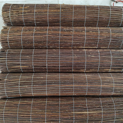 Umweltschonend Grün Naturwilgenzaun Wärmebehandelte Holzrahmen Wicker Stil