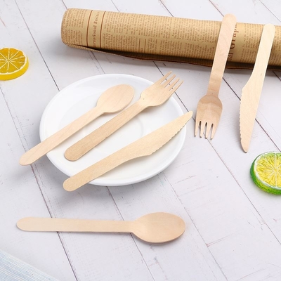 Einweg-Bamboo-Schneidereien Bambus-Dinner- und Schneiderei-Set Reise-Tischgeschirr